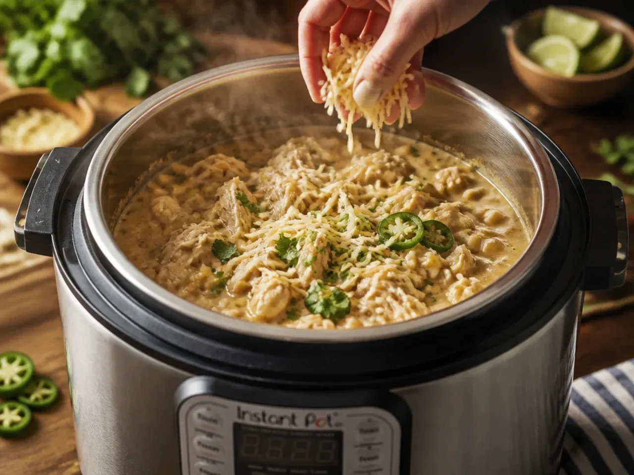 white chicken chili instant pot recipe step 7