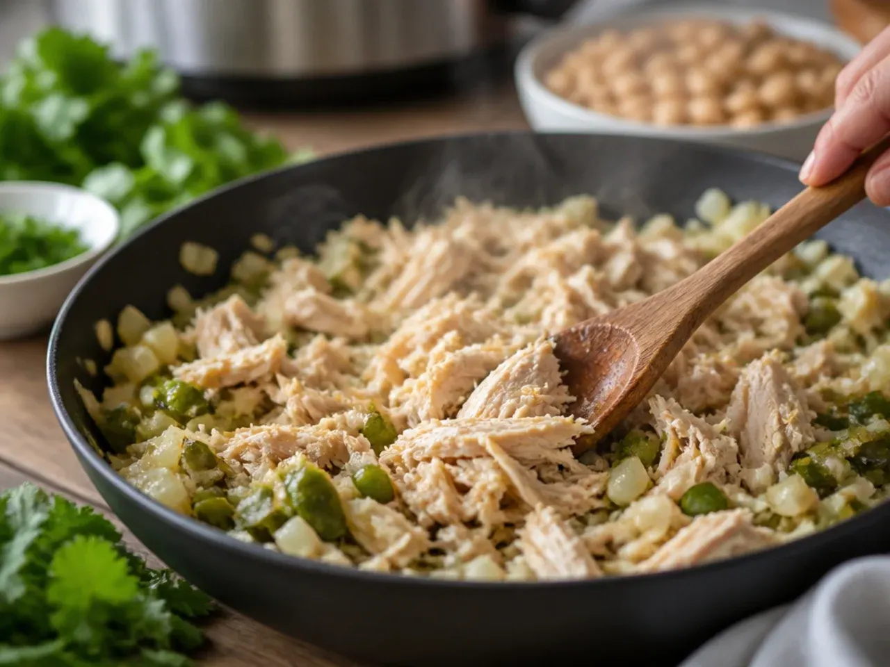 white chicken chili slow cooker recipe step 3