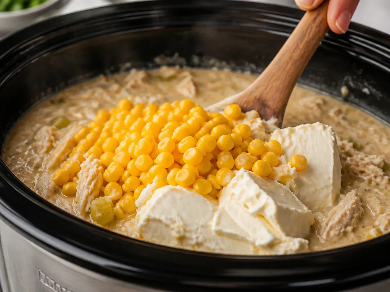 white chicken chili slow cooker recipe step 5