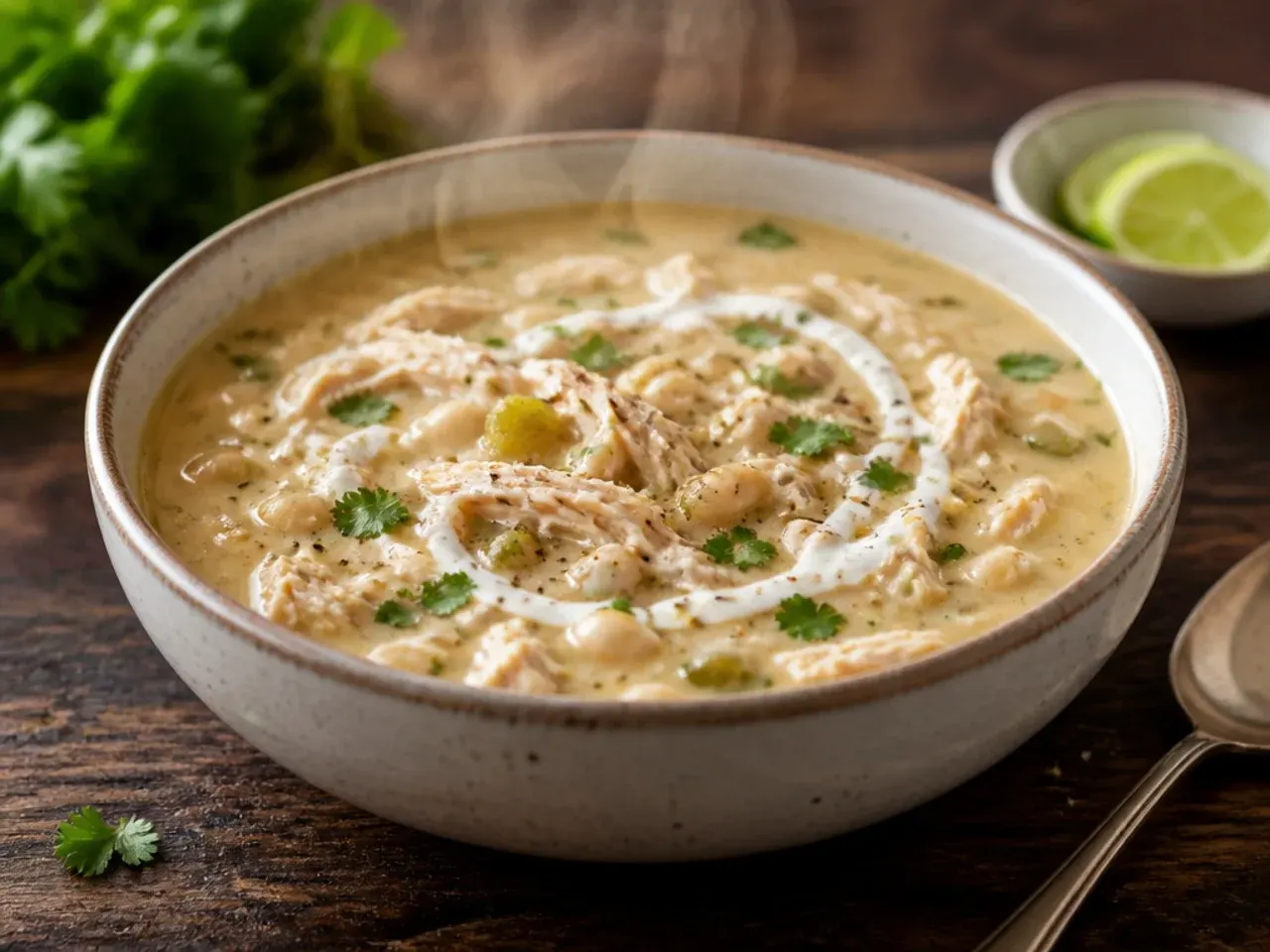 Minced garlic sizzling briefly in butter before broth is added