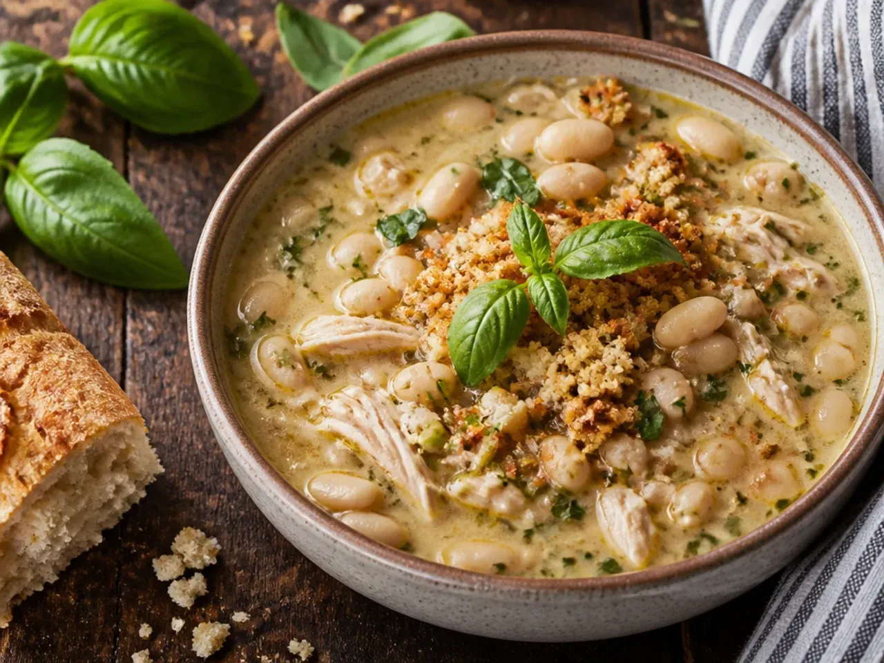 Simple white chicken chili made with a short pantry-friendly ingredient list.