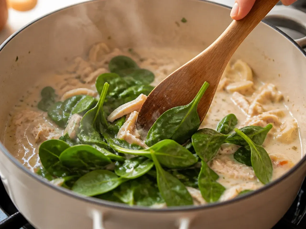 white chicken lasagna soup recipe step 6