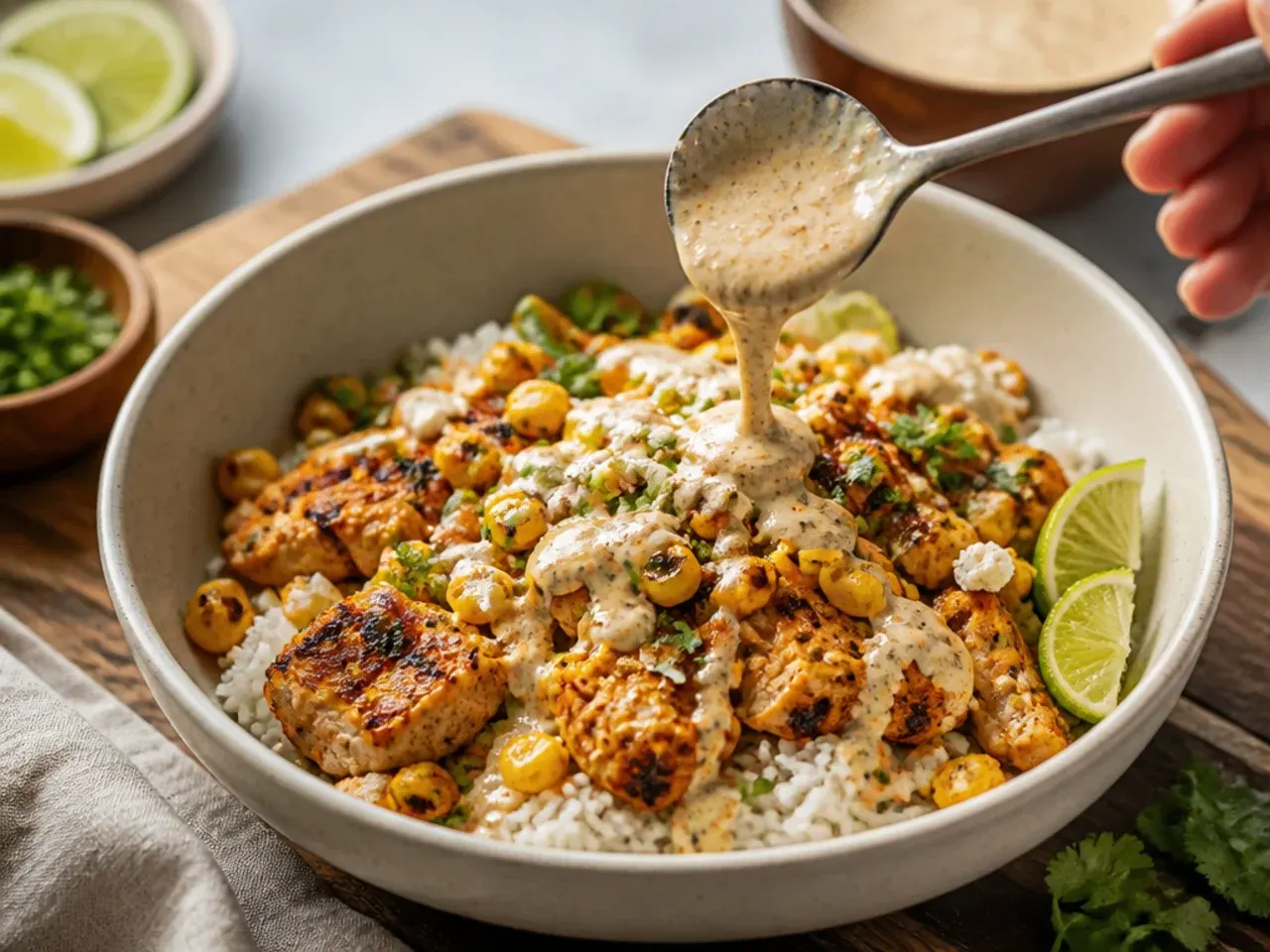 ww street corn chicken rice bowl recipe step 7