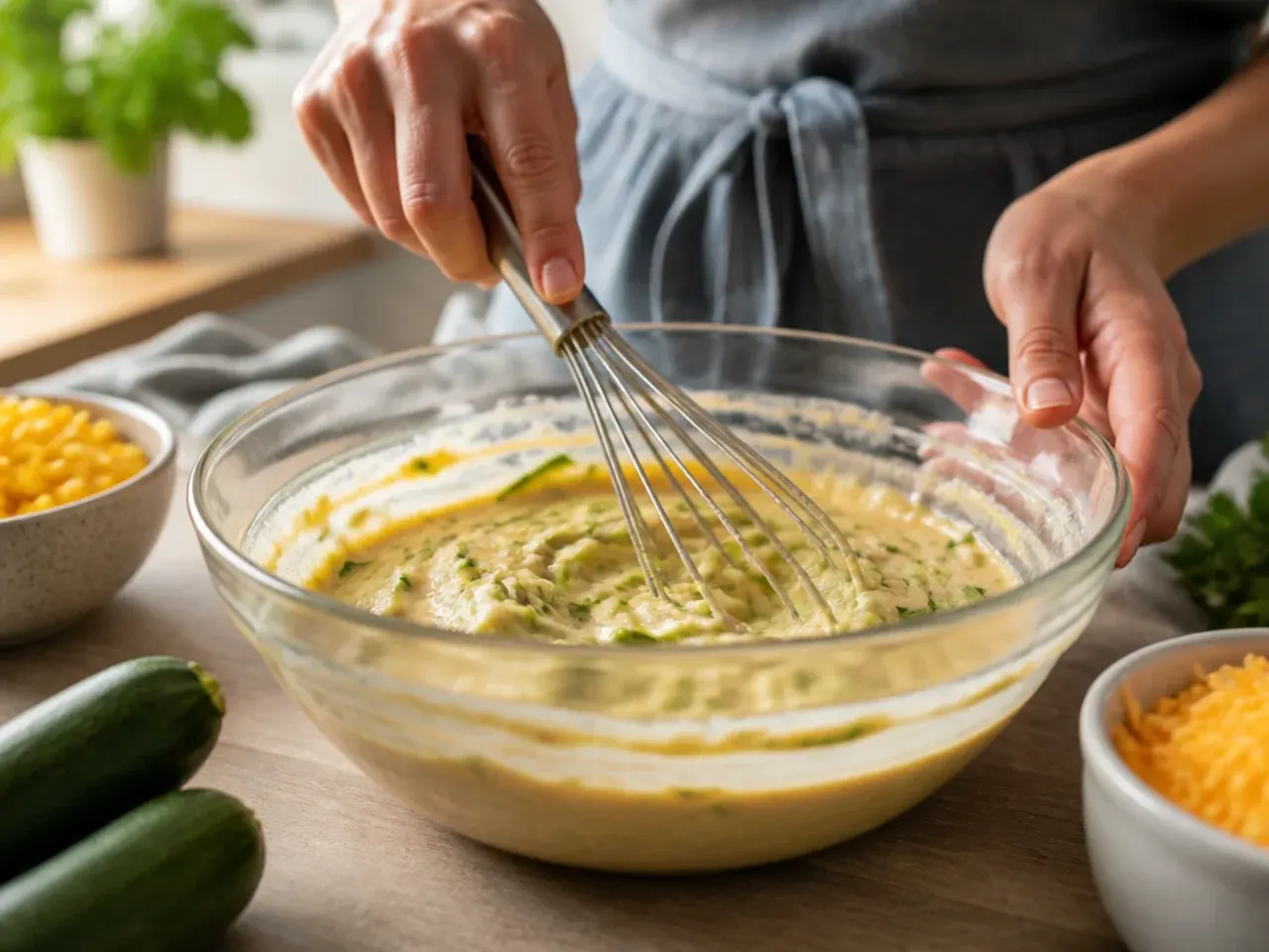 zucchini cornbread casserole recipe step 3