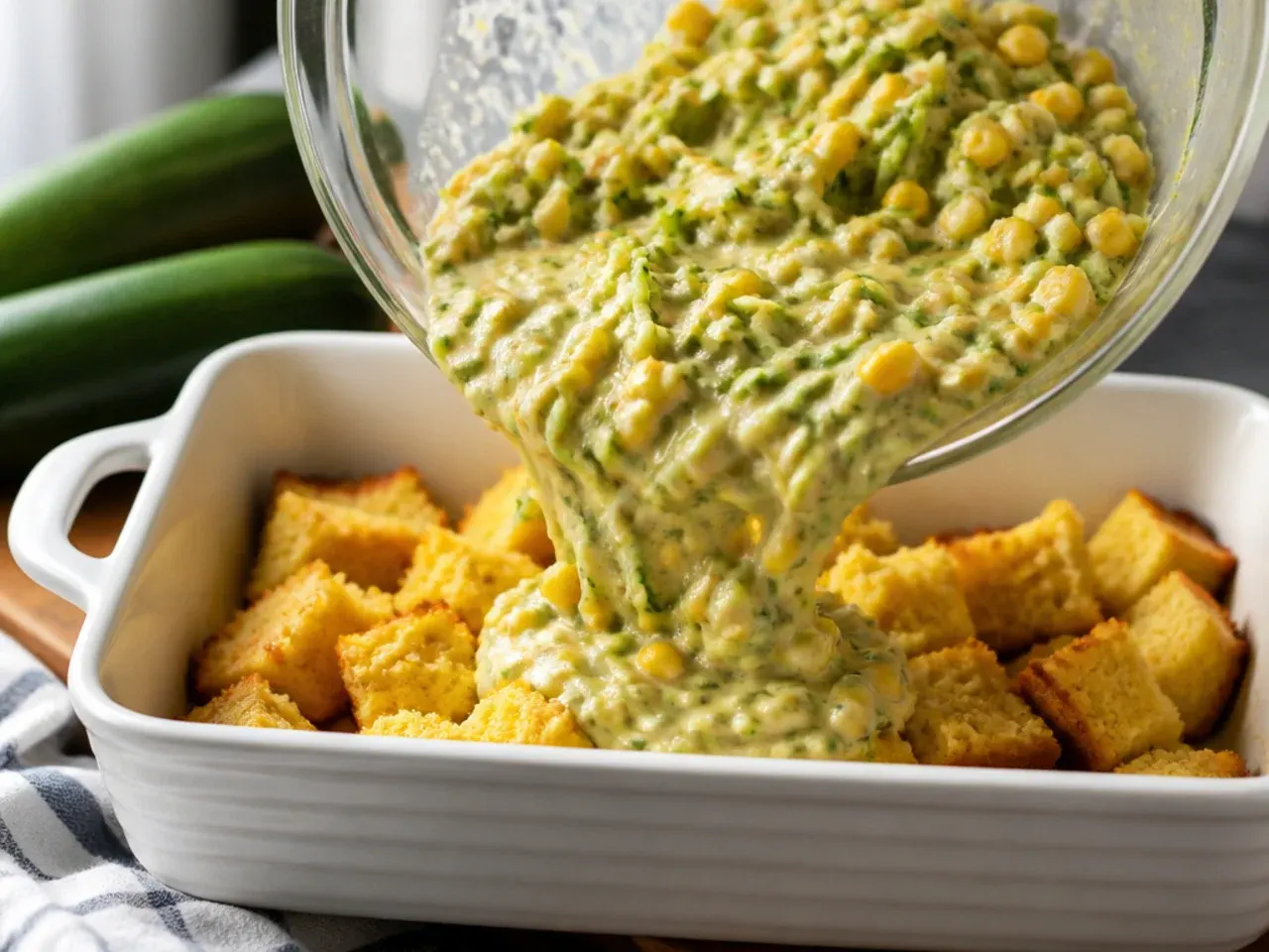 zucchini cornbread casserole recipe step 6