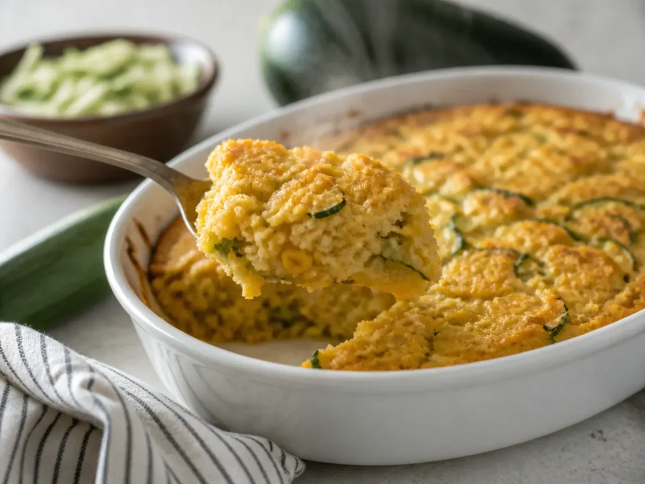 zucchini cornbread casserole recipe step 7