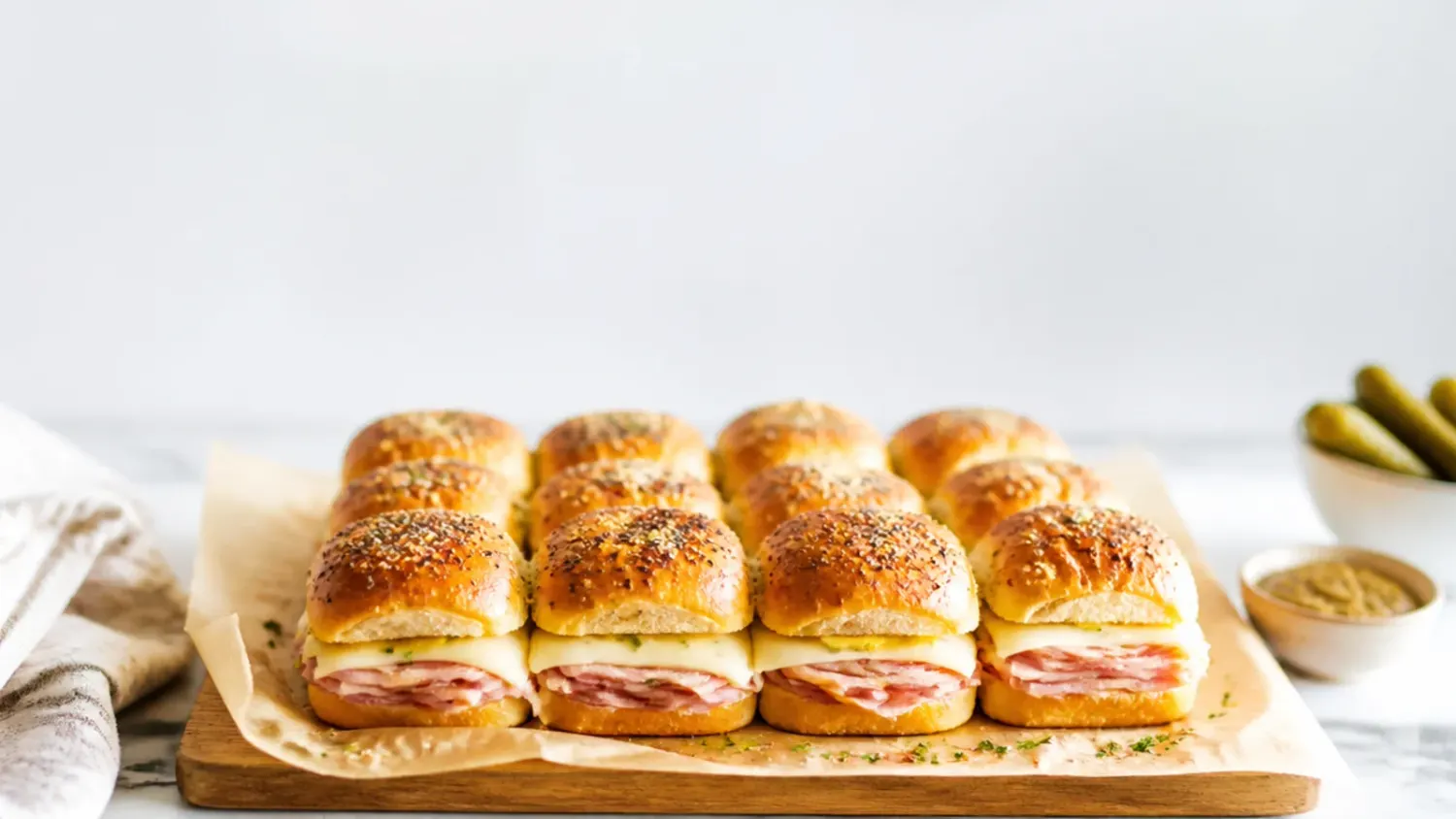 No-Bake Cold Sliders on Hawaiian Rolls (Ham, Turkey & Cheese)