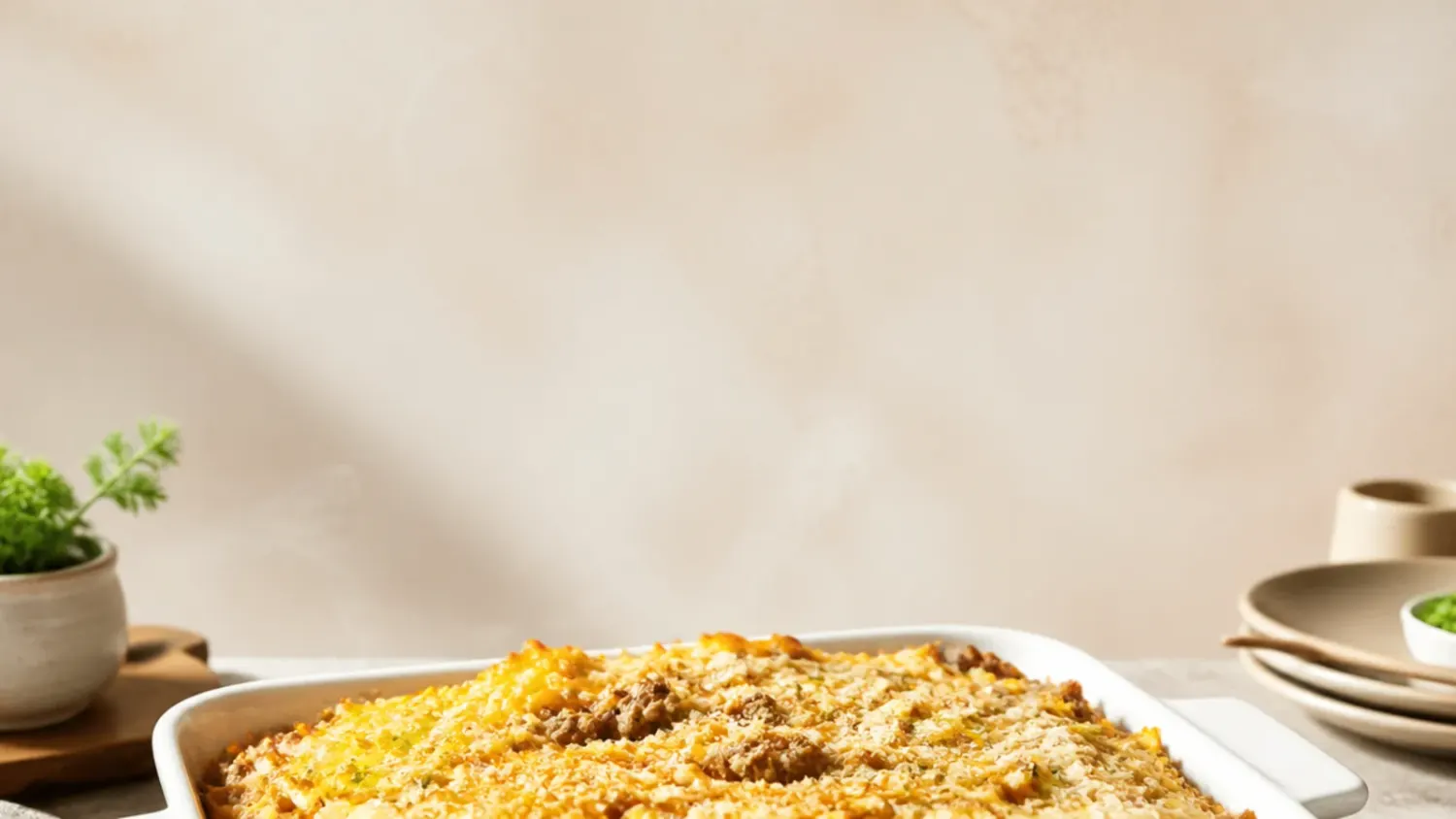 Hashbrown Casserole with Ground Beef vs the Classic Version