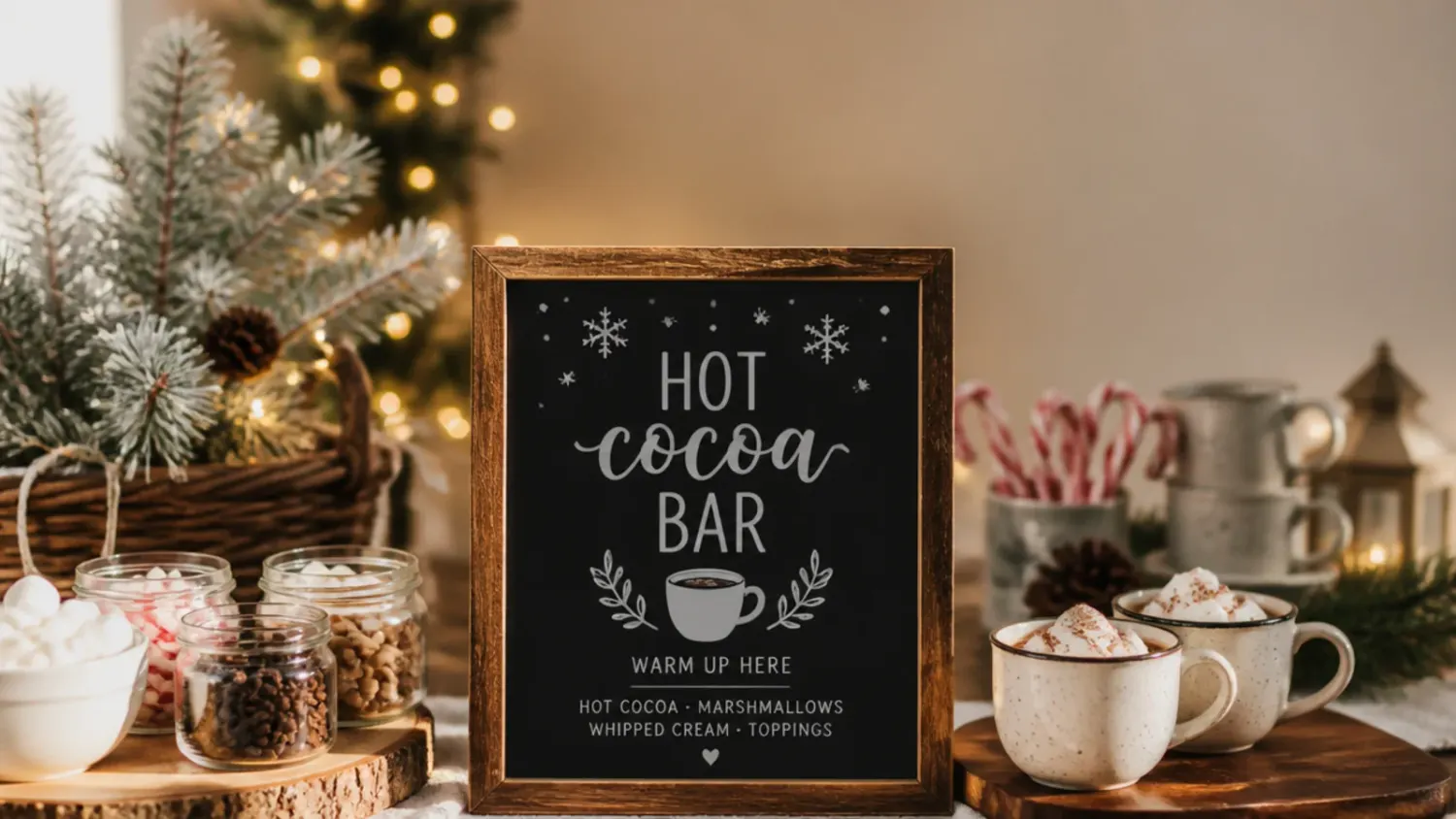 15 Hot Cocoa Bar Sign Ideas That Look Stylish