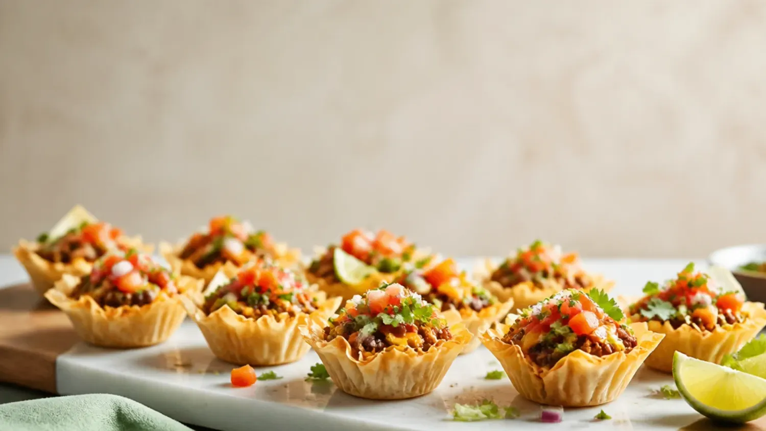 15 Taco Phyllo Cup Appetizers Perfect for Party Trays